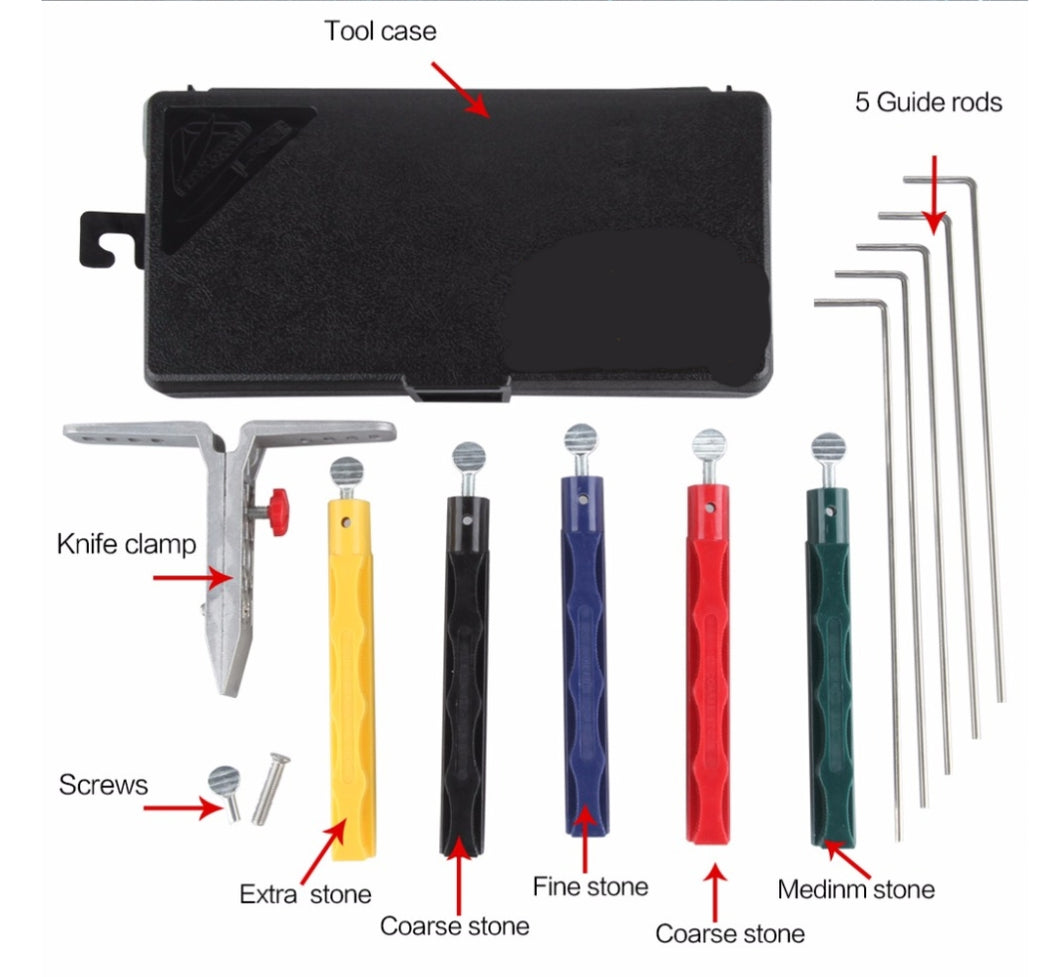 Professional Wide Range Knife Sharpener Deluxe Fix-angle 5 Stones Sharpening System