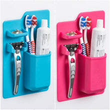 Silicone Toothbrush Holder Waterproof Gel Toothpaste and Shaver Organizer