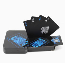 Waterproof Plastic Black&Blue Poker Playing Cards