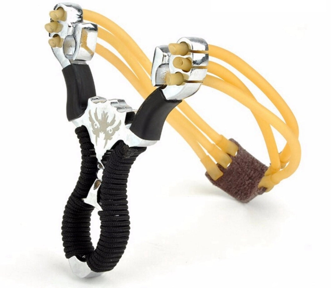 Powerful Metal Slingshot w/paracord wrapped grip