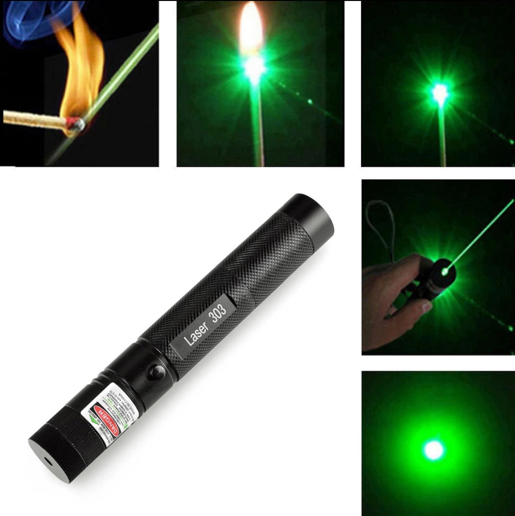 Military Green Laser Pointer Match Burning w/accessories