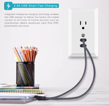 Wall Outlet Adapter with LED Night Light and 2 USB Ports Built-in Light Sensor Support 2.4A USB Smart Fast Charging