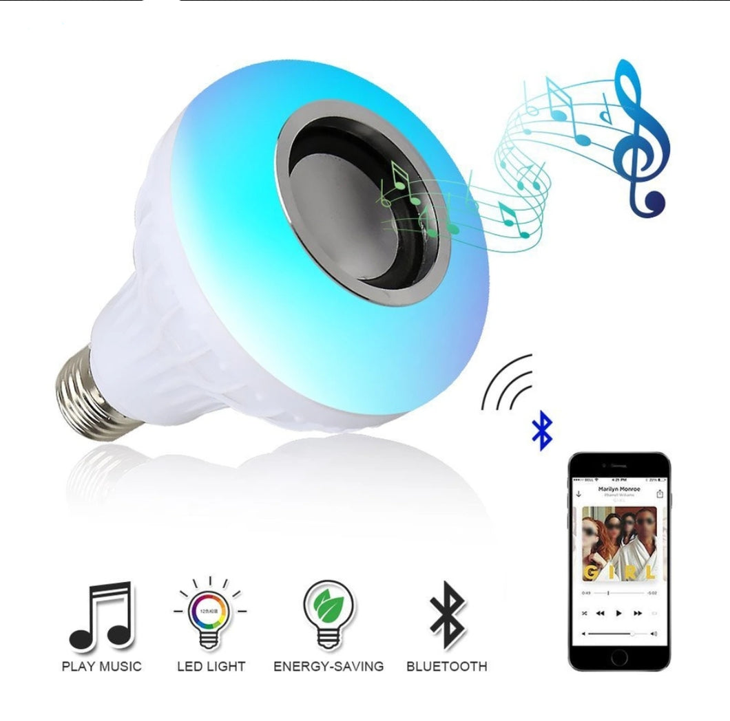 Wireless Bluetooth Speaker and Smart Led Light Music Player Audio with Remote Control