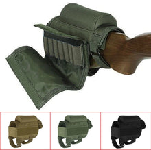 Adjustable Tactical Buttstock Rifle Cheek Rest with Ammo Carrier