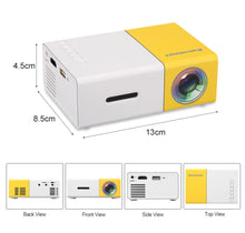 YG300 LED Mini Projector 400-600LM 1080p Video 320 x 240 Pixel