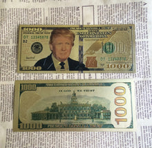 24k Gold Banknote Trump $1000 bill
