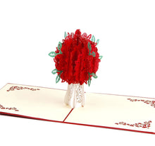3D Handmade Bouqet of Roses Pop Up Card