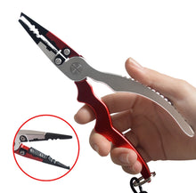 Aluminum Alloy Fishing Pliers Split Ring Cutters Fishing Holder Tackle with Sheath