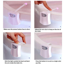 8 Color Setting Led Toilet Night light w/Auto Motion Sensor