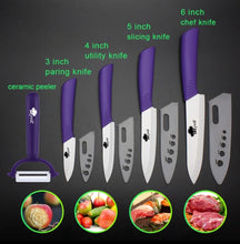 Ceramic Knife Cooking set 3" 4" 5" 6" inch + peeler White Blade Paring Fruit Vege