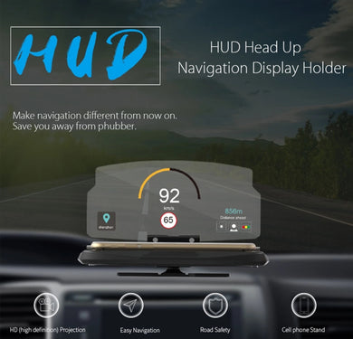 HUD Head Up Display Universal Mobile Phone Holder Multifunction 6.5 Inch