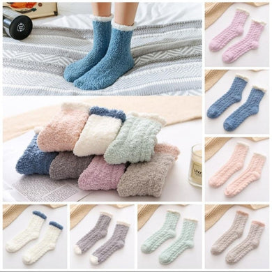 5 pairs Women's Winter Warm Cozy Fuzzy Fleece Slipper Socks
